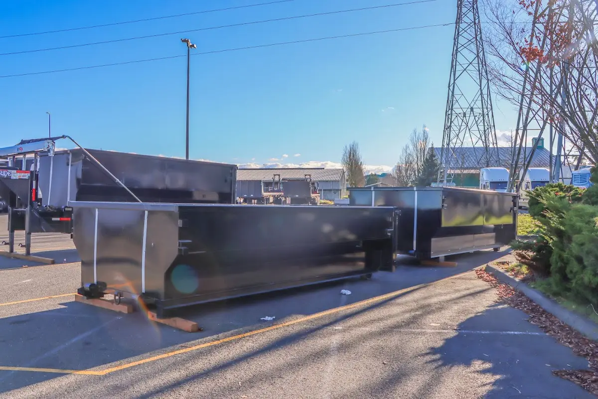 Roll-off dumpster ready for waste disposal at job site for Residential Dumpster Rental in Wheaton